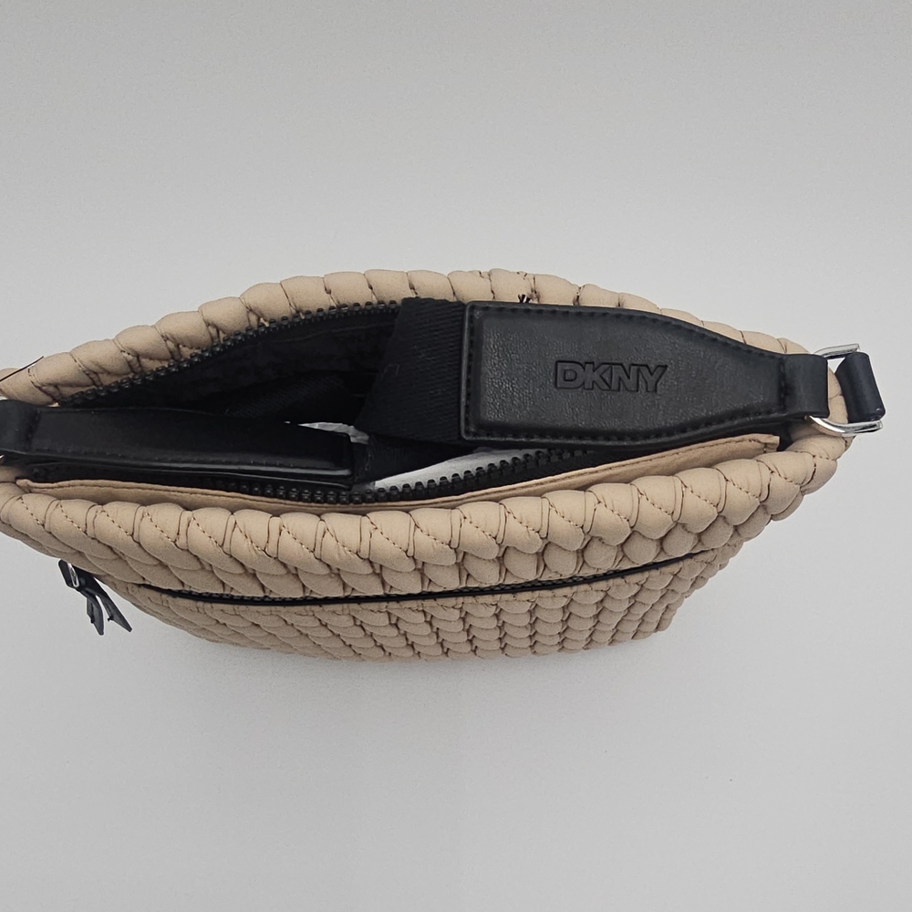 DKNY Beige Quilted Crossbody Bag - Picture 3 of 7